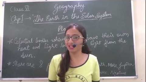 "THE EARTH IN THE SOLAR SYSTEM" CLASS 6 SOCIAL SCIENCE GEOGRAPHY