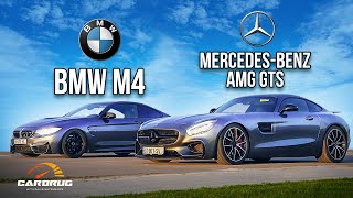 Mercedes-Benz AMG GTS VS BMW M4 - Drag race