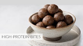 HIGH-PROTEIN ENERGY BITES (9 grams of protein per ball) | no dairy, no grains