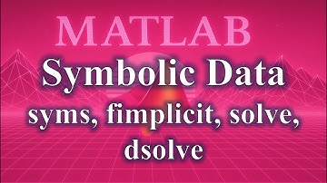 Symbolic operations in MATLAB (syms, fimplicit, solve, dsolve)