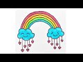 How to draw Beautiful Rainbow 🌈 for kids||Easy Step by step drawings and colouring #rainbow #art