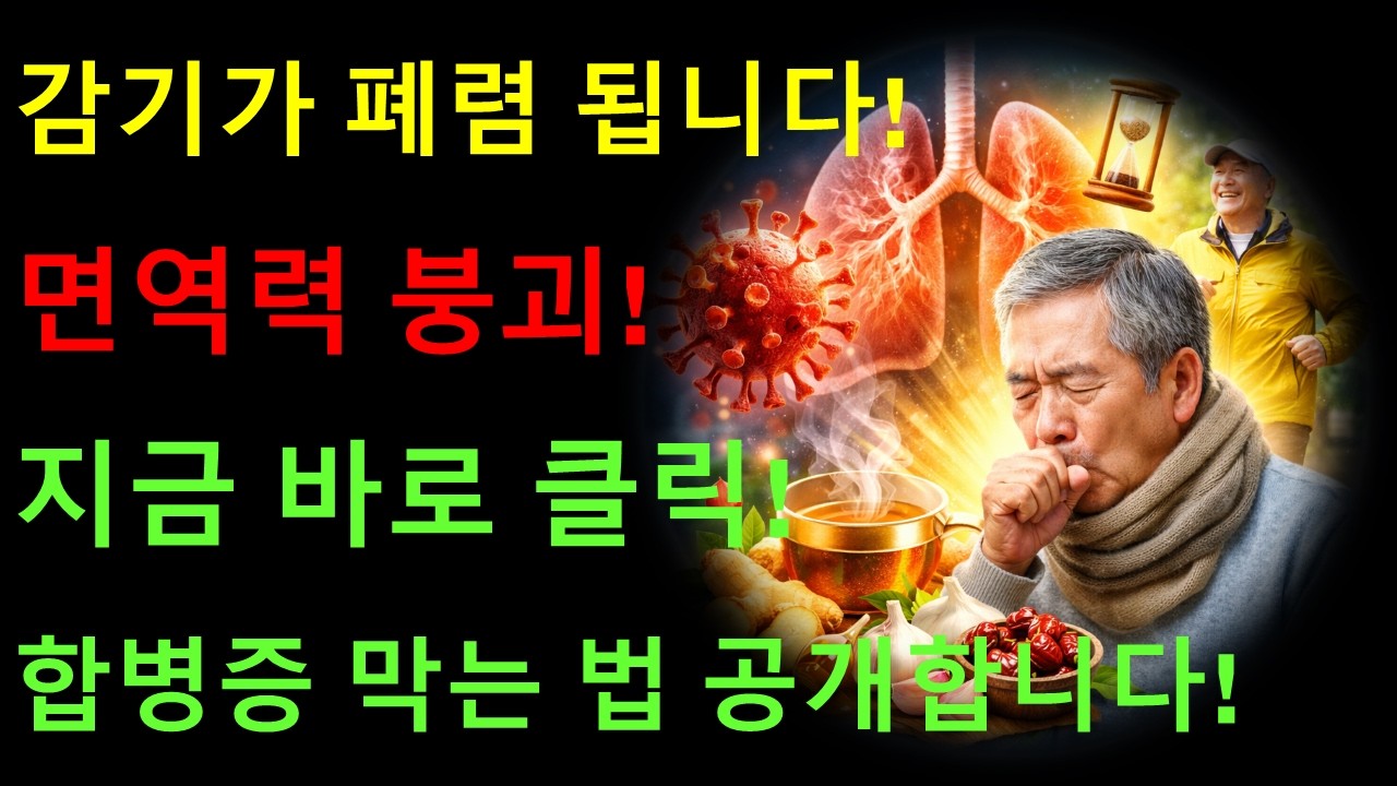 감기, 그냥 넘기다 폐렴 됩니다! 면역력 붕괴 신호! 자가진단, 검사, 예방, 치료 방법과 핵꿀팁, 비용절감까지 이 영상 하나로 끝내세요!