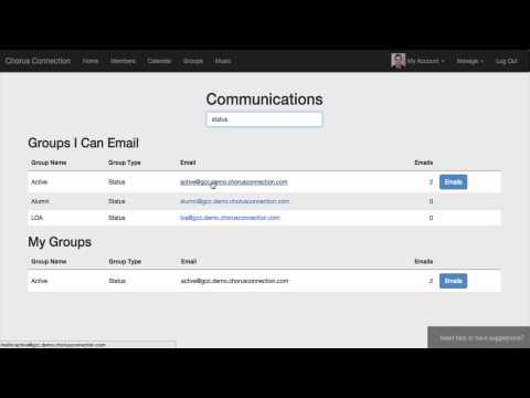 Chorus Connection - Email Lists