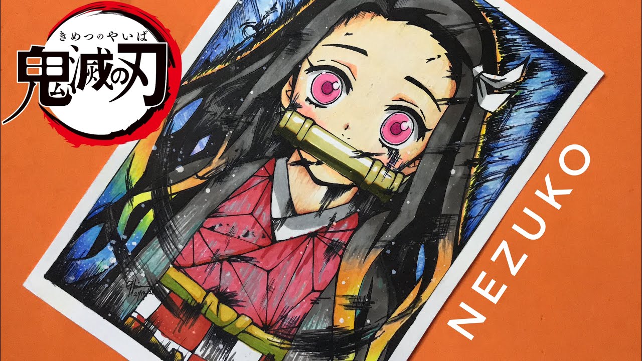 Nezuko Kamado e Tanjiro ✍️ Kimetsu no Yaiba Demon Slayer . Speed Draw