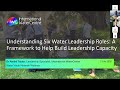 Emerging leadership for young water professionals