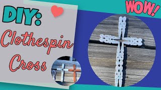 DIY: Clothespin Cross| DIY Rustic Cross| Glitzy Cross| DIY Wood Cross| Easy DIY| Rustic Home Decor- screenshot 4