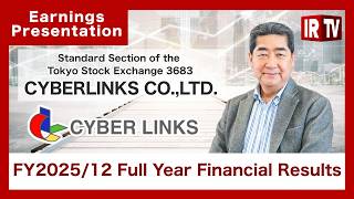 【IRTV 3683】CYBERLINKS CO.,LTD./Achieved mid-term plan targets with record-high earnings in FY12/2025