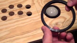 (Part 13) MAME Cabinet CP Build In this video, I finish mounting the trackball into the MAME cabinet control panel top. Shows installing the threaded brass inserts with