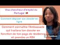Comment faire ta demande de visa en ligne et prendre rdv pour le visa chercheur demploi du portugal