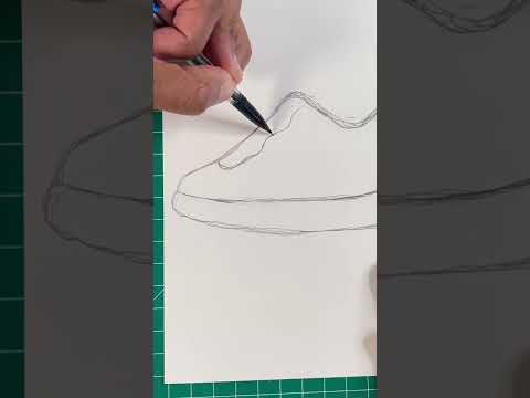 How To Draw Air Force 1 Nike Sneaker #art #shorts #drawing #nike