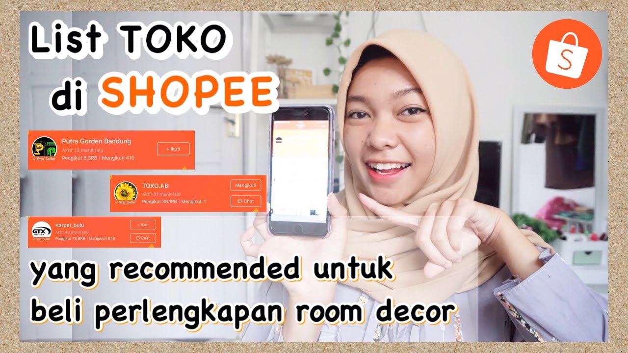 10 Toko Shopee yang untuk Room Decor/Home Decor YouTube