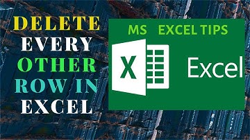 How to delete every other row in Excel !