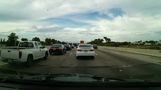 South Florida Traffic - Friday 4:30 PM To 6 PM Rush Hour - Turnpike & I-95 - Dash Camera - 4X Speed