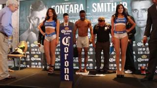 Payano vs. Warren weigh in, #PBConNBC Chicago #boxing