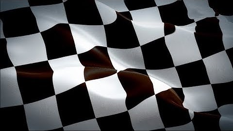 Formula 1 flag Closeup 1080p Full HD 1920X1080 footage video waving in wind. Official Finish Start