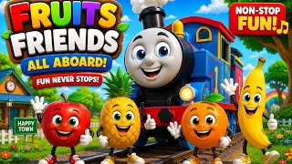 🚂 Train & Pineapple Best Friends! 🍍😄 | Fun Cartoon for Kids #KidsCartoon #shorts #FamilyFriendly