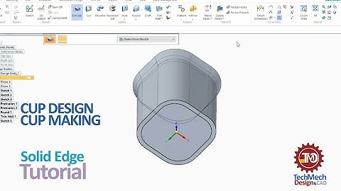 Solid Edge : Design and Make a Cup in Solid Edge : Learn Cup Design in Solid Edge