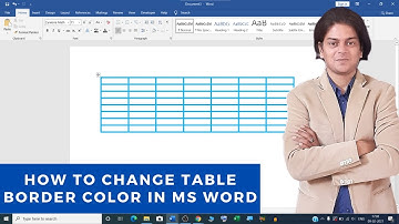 How to change table border color in ms word | ms word table border color