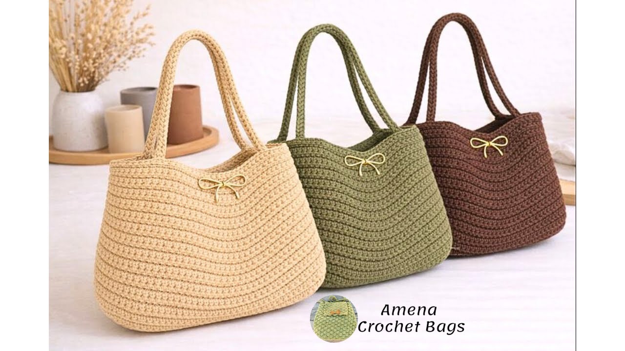 Desert Waves | Вязаная крючком сумка | Мягкая, элегантная и стильная | Большой размер