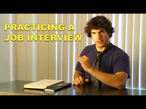GUY PRACTICES JOB INTERVIEW WITH ROOMMATES