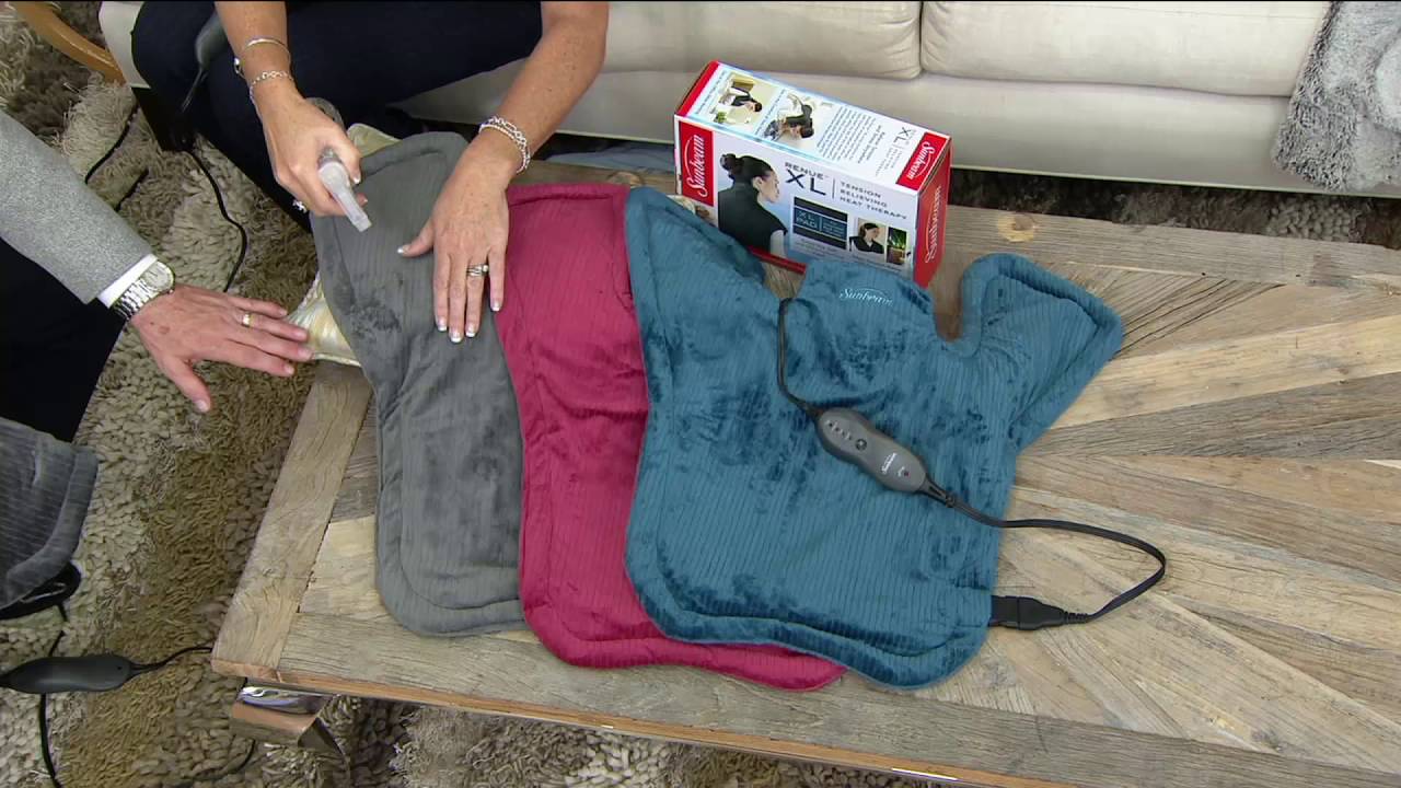 Sunbeam XLong Renue Upper Back, Neck & Shoulder Heating Pad on QVC