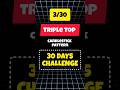 triple top pattern bullish or bearish||30 days challenge shorts#shorts #stockmarket