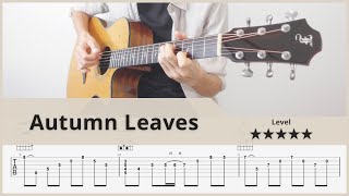 【TAB】Autumn Leaves - FingerStyle Jazz Guitar ソロギター【タブ】