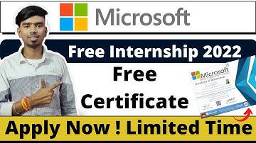 Microsoft Internship 2022 India | Microsoft Summer Internship Online | Free Internship Certificate