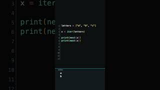 iter and next function in python #coding #python #programming