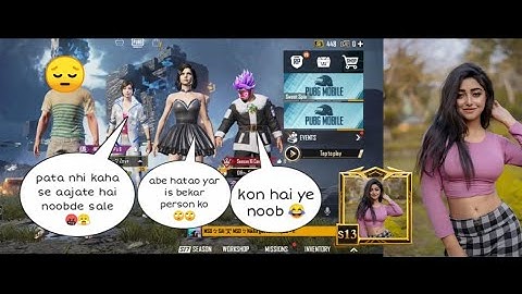 🤑Random Girls call me noob and I challenge them for 1v3 tdm | Pubg Mobile | 😼💥