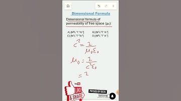Dimensional Formula for Permeability of free space 🌏#shortsfeed #unitanddimension