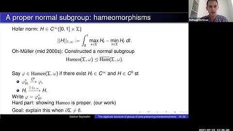 Sobhan Seyfaddini - The algebraic structure of groups of area-preserving homeomorphisms
