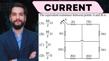 The equivalent resistance between points A and B is #jee #jeemains #neet