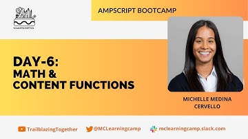 Ampscript Bootcamp - Day 6:   Salesforce Math and Content functions