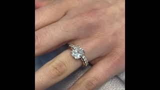 2.5 carat Cushion Cut Diamond Signature Wrap Engagement Ring