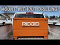 Mounting Rigid Tool Box Without Drilling Holes #rigid #toolbox #construction  #lawncare #landscaping