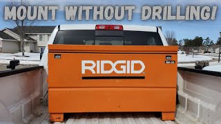 Mounting Rigid Tool Box Without Drilling Holes #rigid #toolbox #construction  #lawncare #landscaping