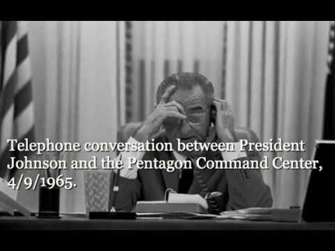 LBJ and the Pentagon Command Center, 4/9/65, 7.47A.