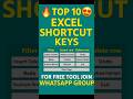 Top 10 Excel Shortcut Keys 🔥 | Free Tool for Office Users 💼 | SoftVision | Shorts #shorts #excel