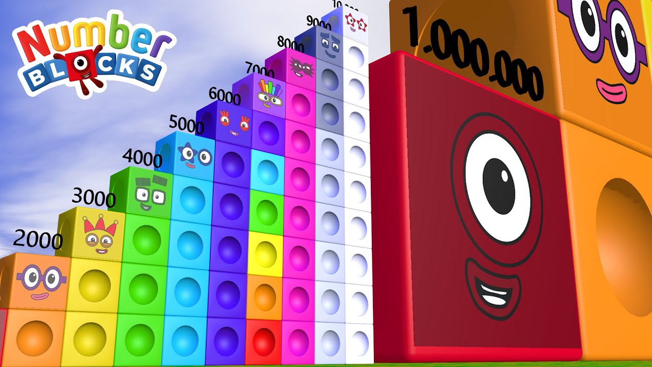 Numbers Blocks 101000 Numberblocks Full Episodes Standing Tall 1000 vs 10.000.000 MILLION ...