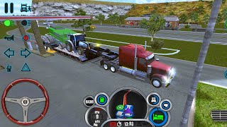 Truck simulator USA Evolution | Oversize Farming equipment transporter - Android gameplay screenshot 1