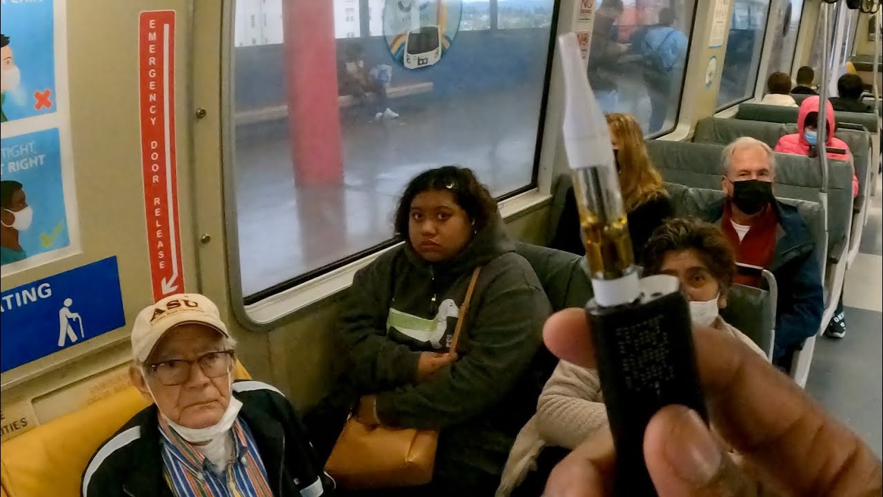 Asking STRANGERS If They Want BLINKER HITS on BART!