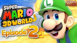 Super Mario 3D World Nintendo Switch Gameplay Walkthrough Part 2 - World 2 100%! Luigi!