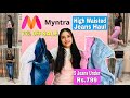 Huge Myntra High Waisted Jeans HAUL Under Rs.799 only | Myntra Jeans Haul Rs.600 -  800/- only |