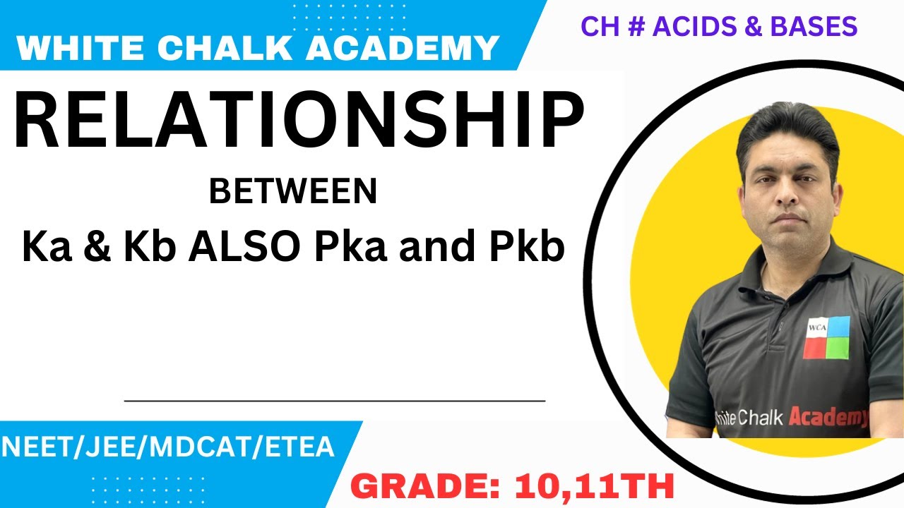 RELATIONSHIP BETWEEN Ka & Kb/WHAT IS Pka & Pkb??WHAT IS ACID IONISATION CONSTANT AND BASE