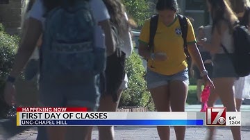 First day of classes at UNC-Chapel Hill