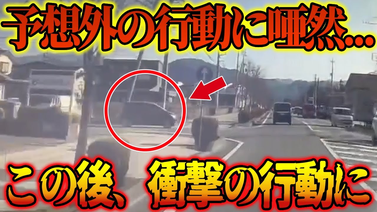 【ドラレコ】突如現れた暴走車両!意味不明な行動に困惑する撮影者…【交通安全・危険予知】