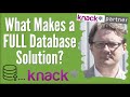 Is Knack is a Full Database Solution?