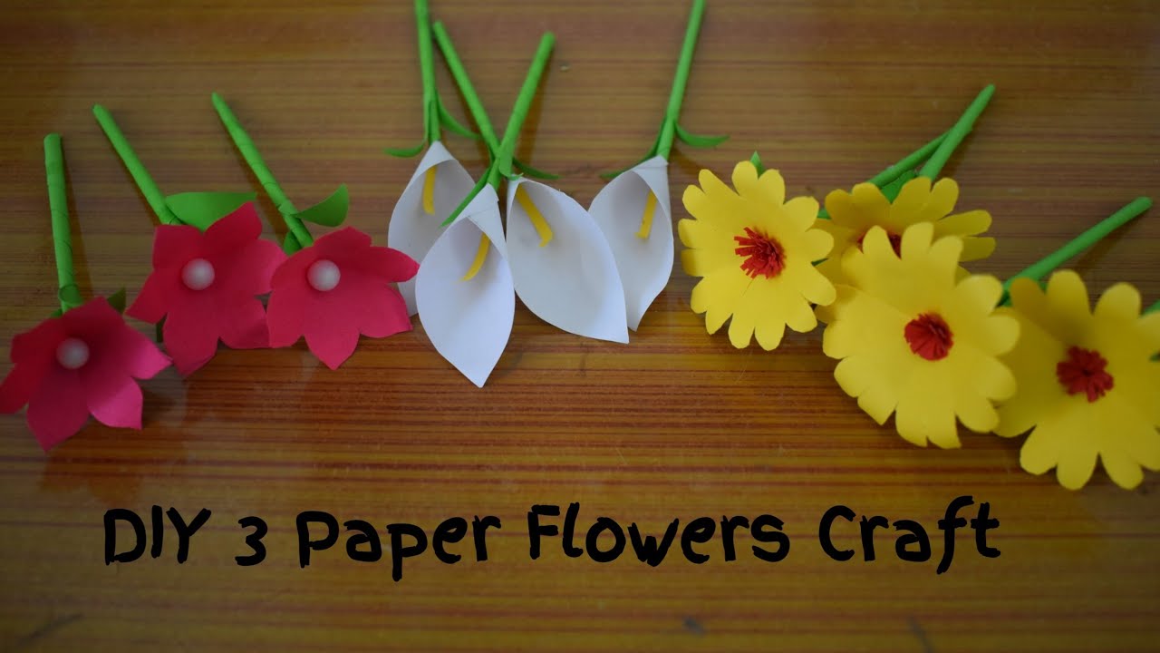 3D Paper Flowers Craft