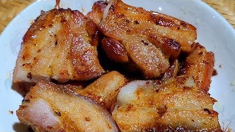 Thịt ba rọi muối sả ớt chiên , biết được cách ướp này thịt chiên mềm ngon